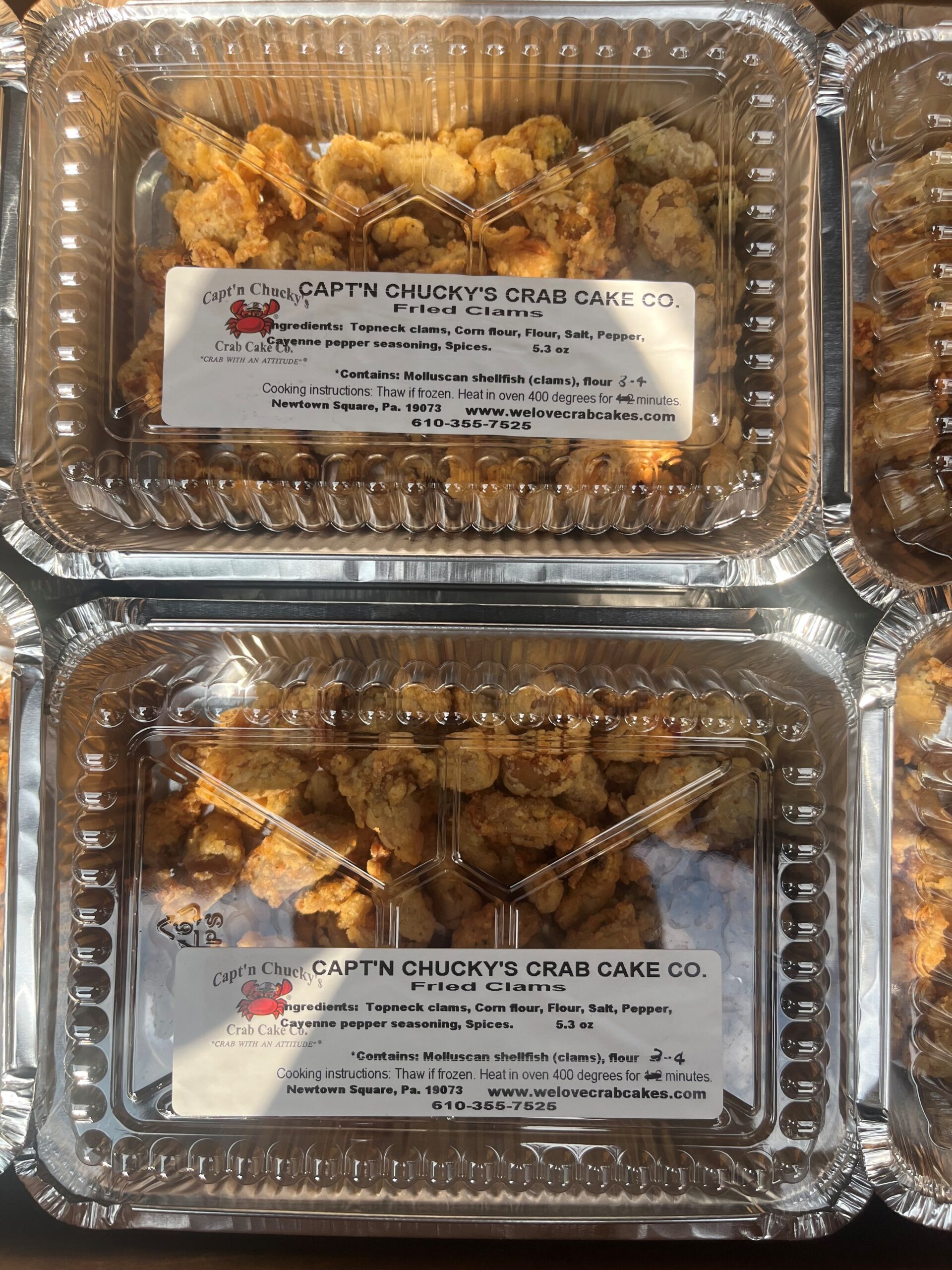Fried Clams At Captn chuckys Newtown and markets